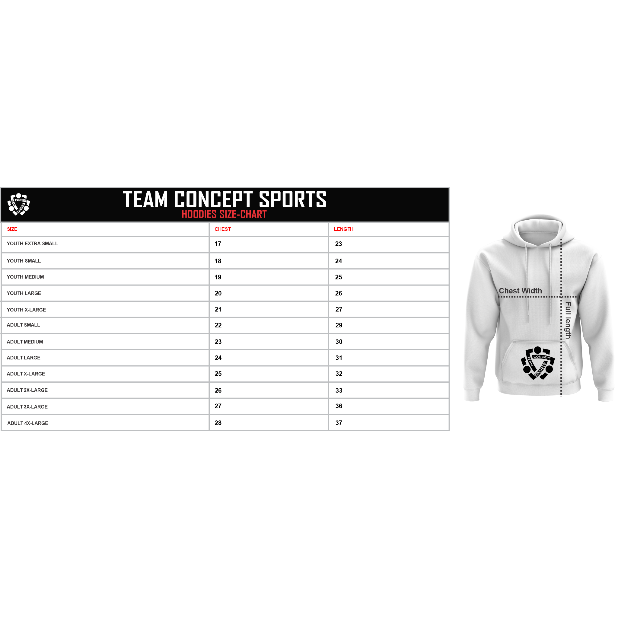 Custom Sports Hoodies 37 β Premium Athletic Team Hoodies - Team Concept Sports